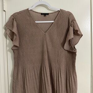 Loft Brown V-Neck Dress